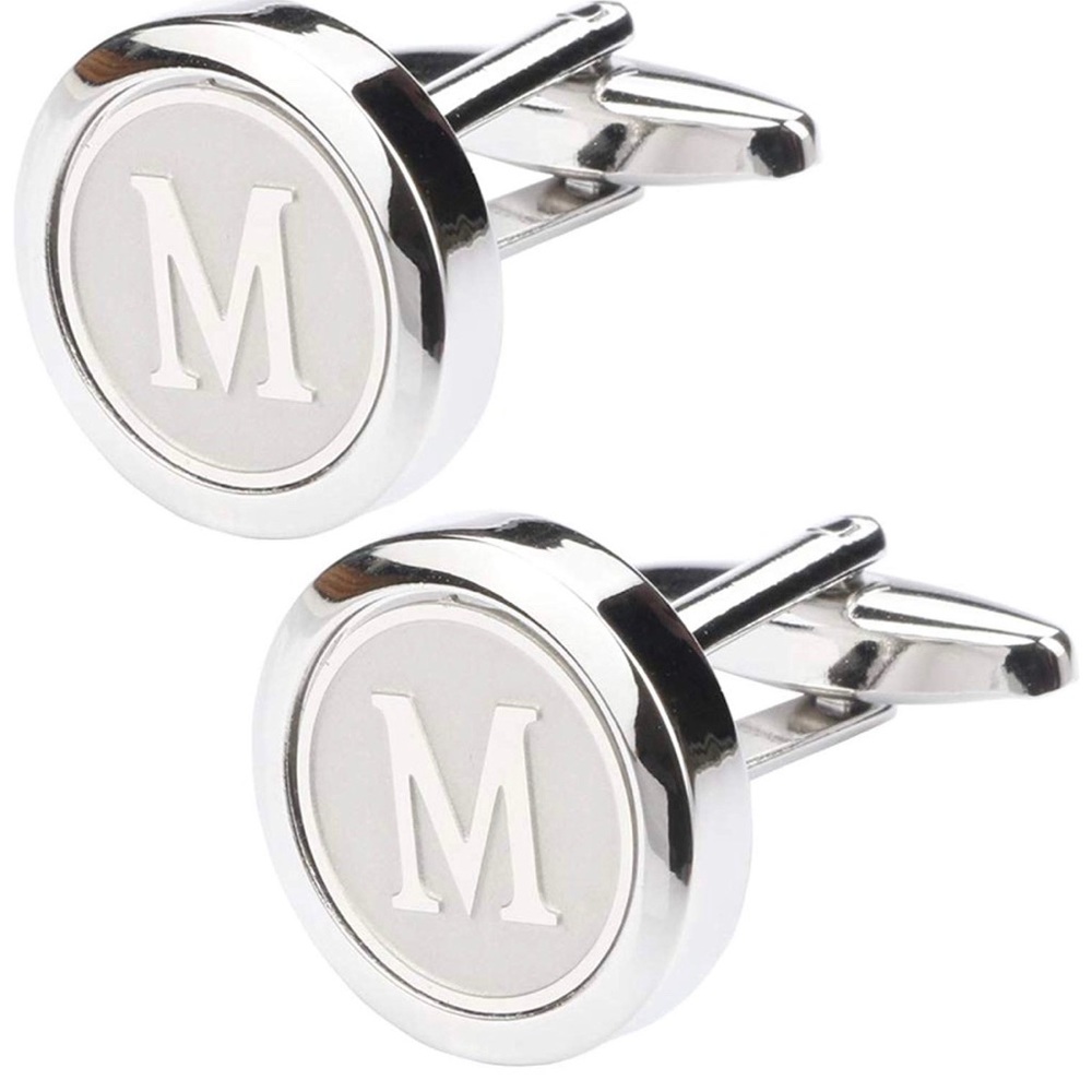 Mens Stainless Steel Cufflinks A-Z - Top Quality
